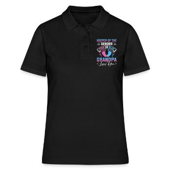 Baby Shower Genre Grand-père Gardien du genre - Polo Femme - noir - Devant - Ailine (174cm)