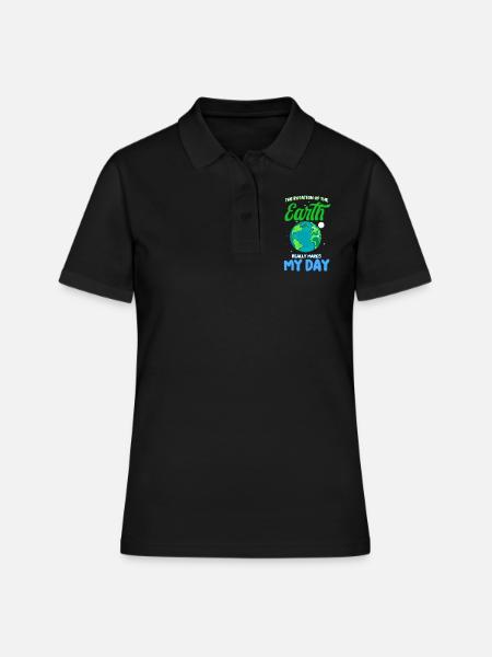 La Rotation De la Terre Le pouvoir Mon jour Vraiment - Polo Femme - noir