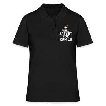 Babysitter Geschenk Babysitting Bester Babysitter - Frauen Polo Shirt - Schwarz - Vorne - Ailine (174cm)