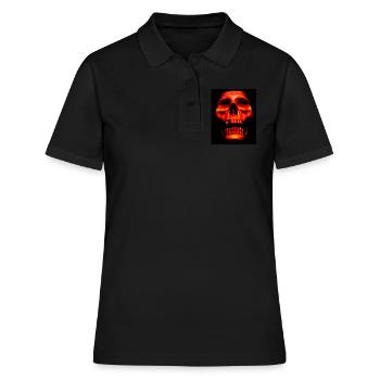Fire Skull - Frauen Polo Shirt - Schwarz - Vorne - Ailine (174cm)