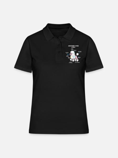 Anatomie Eines Pudel - Frauen Polo Shirt - Schwarz