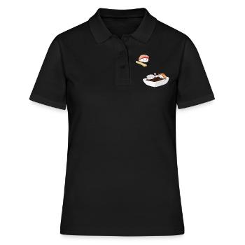Sushi Bad Funny - Women's Polo Shirt - black - Front - Ailine (174cm)