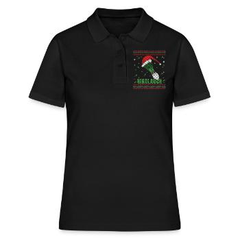 Nikolauch Nikolaus Ugly Christmas Sweater - Frauen Polo Shirt - Schwarz - Vorne - Ailine (174cm)
