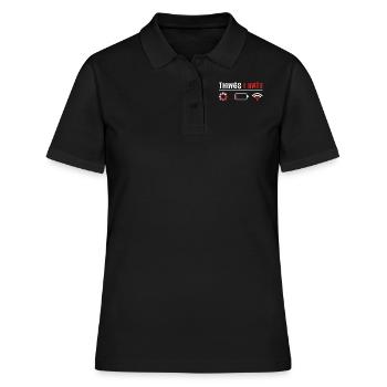 Things I Hate Battery Wifi Signal Loading - Polo Femme - noir - Devant - Ailine (174cm)