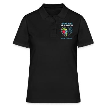 Daughter Blue Special Autism Awareness - Frauen Polo Shirt - Schwarz - Vorne - Ailine (174cm)