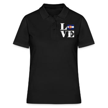 Fière Amérique Carte terrestre de l’État Amour Colorado - Polo Femme - noir - Devant - Ailine (174cm)