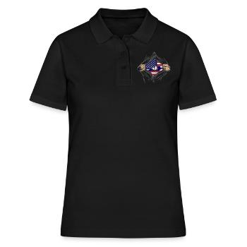 Rip Reveal America State Flag Kentucky - Frauen Polo Shirt - Schwarz - Vorne - Ailine (174cm)