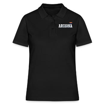State Name America State Flag Arizona - Frauen Polo Shirt - Schwarz - Vorne - Ailine (174cm)