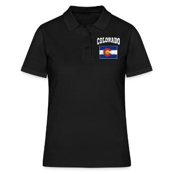 US America State Flag Land Map Colorado - Women's Polo Shirt - black - Front - Ailine (174cm)