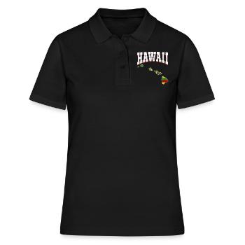 Us America State Flag Carte terrestre Hawaii - Polo Femme - noir - Devant - Ailine (174cm)
