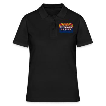 America US Flag State Flag Arizona - Frauen Polo Shirt - Schwarz - Vorne - Ailine (174cm)