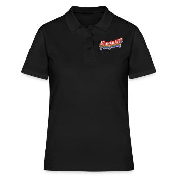 Feminist Retro Feminism Rights Womens Equality - Women's Polo Shirt - black - Front - Ailine (174cm)