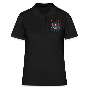 Tante du joueur Amateur de jeux vidéo Gamer - Polo Femme - noir - Devant - Ailine (174cm)