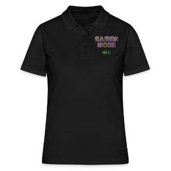 Mode Gamer sur game game video game lover gaming - Polo Femme - noir - Devant - Ailine (174cm)
