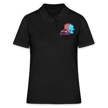 Smart Feminist Feminism Rights Womens Equality - Women's Polo Shirt - black - Front - Ailine (174cm)