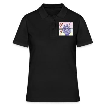 Japonais Jouer Amateur de Jeux Vidéo Arcade Gamer Gaming - Polo Femme - noir - Devant - Ailine (174cm)