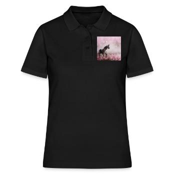 Bébé Cheval Rose Gris Saut - Polo Femme - noir - Devant - Ailine (174cm)