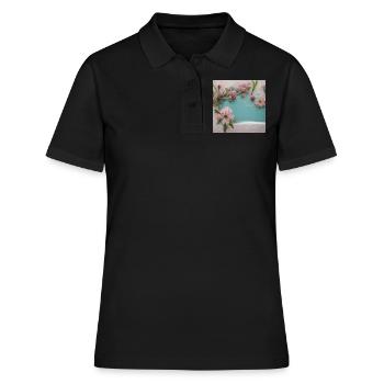 Fleurs dans la baignoire Pink Beautiful III - Polo Femme - noir - Devant - Ailine (174cm)