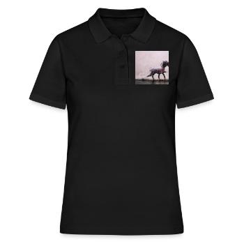 Bébé Cheval Rose Gris Saut - Polo Femme - noir - Devant - Ailine (174cm)