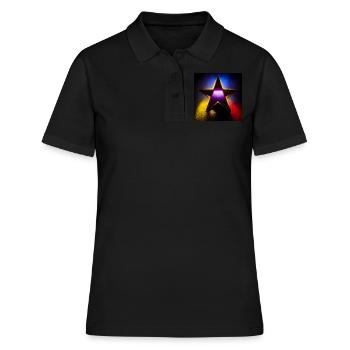 Star Abstract Photorealistic IV - Women's Polo Shirt - black - Front - Ailine (174cm)