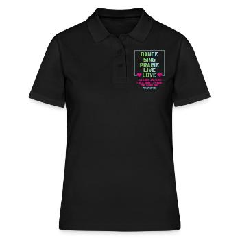 Sing Praise Live Love Jesus Christian Pastor - Frauen Polo Shirt - Schwarz - Vorne - Ailine (174cm)