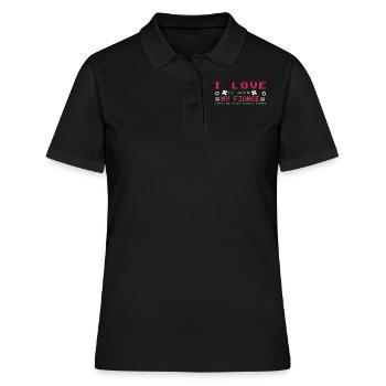 Love My Fiance Play Video Game Lover Gaming - Frauen Polo Shirt - Schwarz - Vorne - Ailine (174cm)