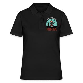 Anti Bullying Ninja Kindness Awareness Unity Day - Frauen Polo Shirt - Schwarz - Vorne - Ailine (174cm)