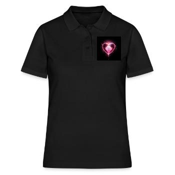 Herz Love Abstract Collection 34 - Frauen Polo Shirt - Schwarz - Vorne - Ailine (174cm)