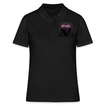 Herz Love Abstract Collection 35 - Frauen Polo Shirt - Schwarz - Vorne - Ailine (174cm)
