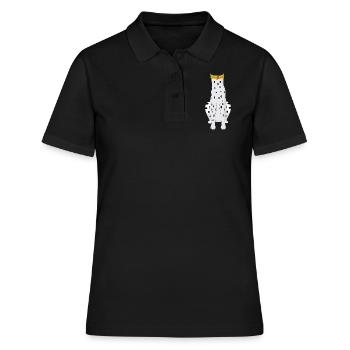 Funny Animal Dalmatian Costume For Halloween - Frauen Polo Shirt - Schwarz - Vorne - Ailine (174cm)
