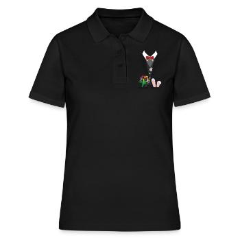 Funny Magician Costume For Halloween - Frauen Polo Shirt - Schwarz - Vorne - Ailine (174cm)