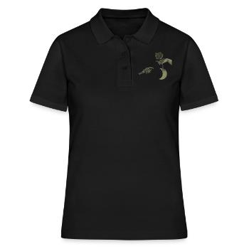 Occult Artwork Art Rose Satanic Gothic Halloween - Frauen Polo Shirt - Schwarz - Vorne - Ailine (174cm)