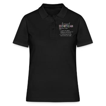 Meaning Skin Therapist Licensed Esthetician - Women's Polo Shirt - black - Front - Ailine (174cm)