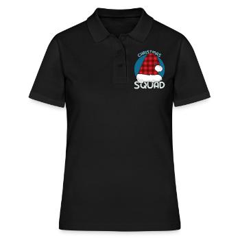 December Christmas Squad Santa Love Christmas - Frauen Polo Shirt - Schwarz - Vorne - Ailine (174cm)