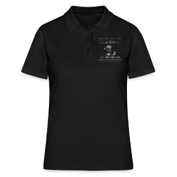 Décembre Happy Birth Go Jesus Ugly Christmas Day - Polo Femme - noir - Devant - Ailine (174cm)