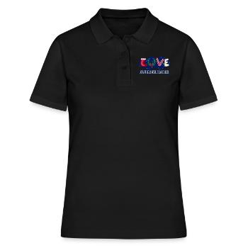 Amour Noël Élève enseignant de sixième année - Polo Femme - noir - Devant - Ailine (174cm)