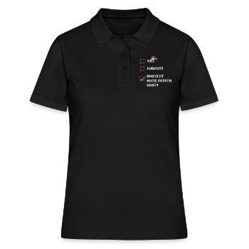 Innocent December Santa Joke Funny Christmas - Women's Polo Shirt - black - Front - Ailine (174cm)