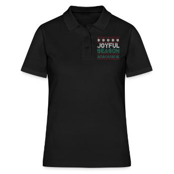 Santa Ugly Dezember Fröhliche Jahreszeit Hässliche Weihnachten - Frauen Polo Shirt - Schwarz - Vorne - Ailine (174cm)