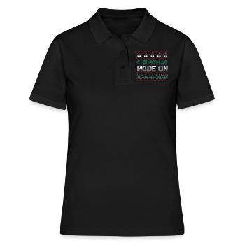 Santa Happy December Modus an hässlichen Weihnachten - Frauen Polo Shirt - Schwarz - Vorne - Ailine (174cm)
