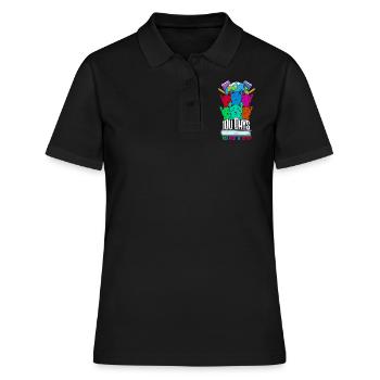 Schüler 100th Day Kitten Cat 100 Tage Schule - Frauen Polo Shirt - Schwarz - Vorne - Ailine (174cm)