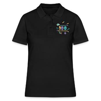 Lustiger 100. Tag abgeschlossen 100 Tage Schule - Frauen Polo Shirt - Schwarz - Vorne - Ailine (174cm)