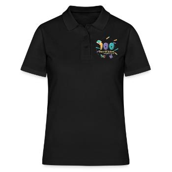 Lustiger 100. Tag immer noch liebevoll 100 Tage Schule - Frauen Polo Shirt - Schwarz - Vorne - Ailine (174cm)