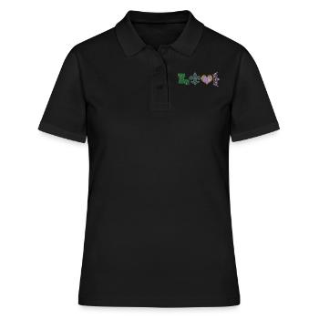 Party Festival Parade Beads Love Mardi Gras - Frauen Polo Shirt - Schwarz - Vorne - Ailine (174cm)