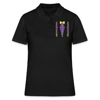 Funny Mardi Festival Parade Beads Mardi Gras - Women's Polo Shirt - black - Front - Ailine (174cm)