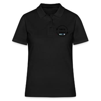 Sticker 100 % natural - Polo Femme - noir - Devant - Ailine (174cm)