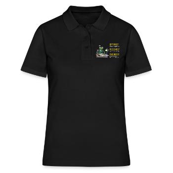 Kernenergie Spruch für Kernenergie - Frauen Polo Shirt - Schwarz - Vorne - Ailine (174cm)
