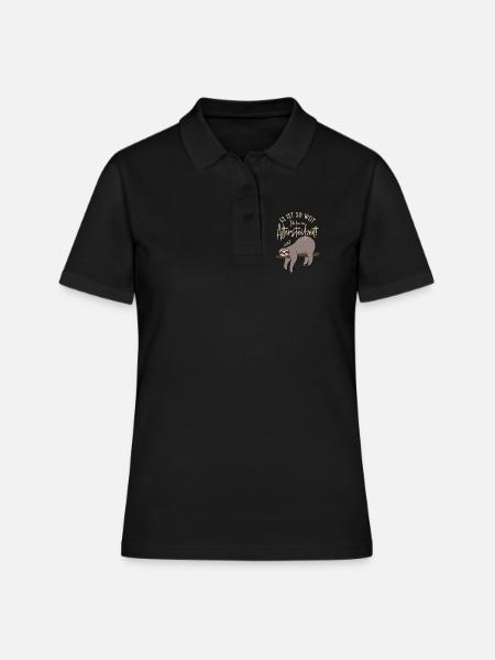 Faultier Es ist so weit Ich bin in Altersteilzeit - Frauen Polo Shirt - Schwarz