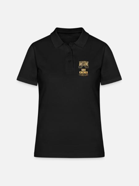 Geocache Geocache Geocache - Polo Femme - noir
