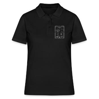 Diagramm der elektrischen Batterie - Frauen Polo Shirt - Schwarz - Vorne - Ailine (174cm)
