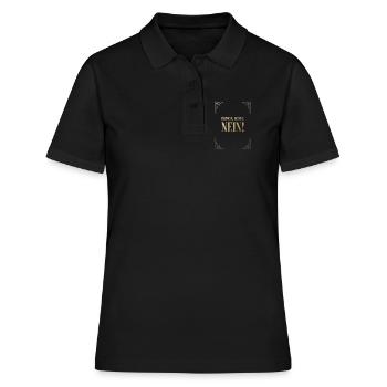 Bevor du fragst Nein - Frauen Polo Shirt - Schwarz - Vorne - Ailine (174cm)